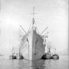 SS Queen Mary in her grey/white war paint at Gourock Bay on May 21, 1942. Photo: J. A. Hampton. Imperial War Museums A 9435
