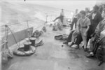Damage caused to HMS Quilliam after she had been hit by a shell from enemy shore batteries at Sabang. Operation Crimson, July 25, 1944. Photo: Lt. C. Trusler. Imperial War Museums A 25113