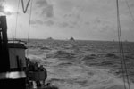 Eastern Fleet big ships returning from Sabang from HMS Racehorse. On the horizon HMS Renown and FS Richelieu, with (nearer the camera) cruisers HMS Kenya, Cumberland and HMNZS Gambia  Operation Crimson, July 25, 1944. Photo: Lt. W. E. Rolfe. Imperial War Museums A 25649