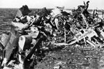 Scene on HMS Formidable after a Japanese suicide plane had crashed on the flight deck. HMS Formidable was hit by a Kamikaze on May 4 and again on May 9. Imperial War Museums ABS 226