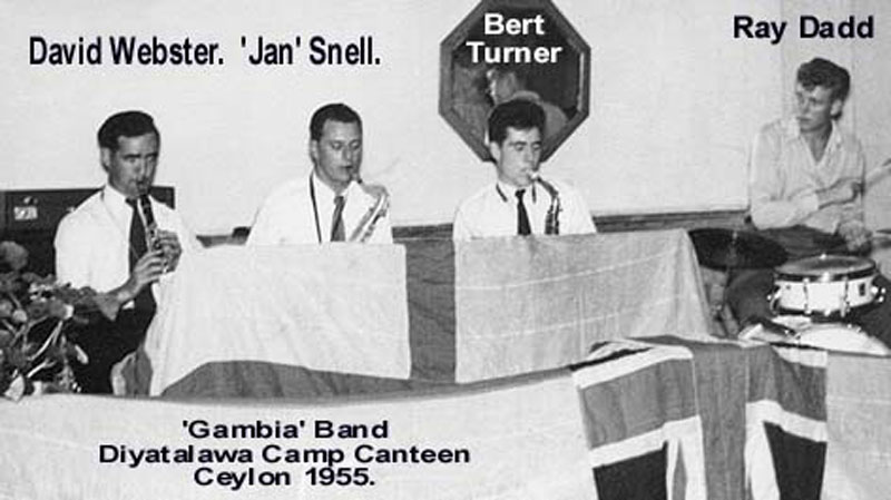Gambia Band at Diyatalawa Rest Camp, Ceylon in 1955