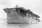 The Escort Carrier HMS Chaser (D32) started life as USS Mormacgulf before being transferred to the Royal Navy under the Lend-Lease program in 1943. Photo: Imperial War Museums A17860