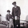 Christening of Brain Clements before leaving Guzz (Devonport Yard, Plymouth), 1950. Photo from Alan Clements.