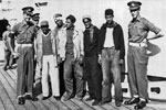 Rioters under escort, Port Said, Egypt in 1951 or 1952. Photo from my dad's albums.