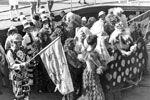 Crossing the Line ceremony on HMS Warrior, 1954. Photo from dad's photo albums