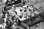 Crossing the Line ceremony on HMS Warrior, 1954. Photo from dad's photo albums