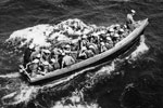 Royal Marines from HMS Gambia on assault training, 1950. Photo from my dad's albums.