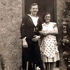 John Aire with his Aunty Ann while on leave in Glasgow, she looked after him after his mum and dad had passed away. Image from Amanda Dalton, John Aire's daughter