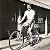 'Mind my bike!' Diyatalawa Rest Camp, Ceylon (Sri Lanka), September, 1955. Image from Amanda Dalton, John Aire's daughter