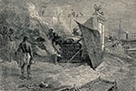 A funeral pyre, Calcutta, Indiana. Photo: Wikimedia