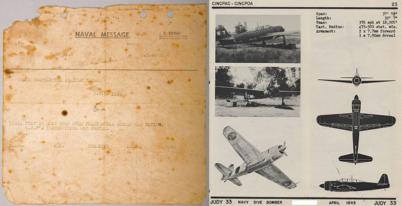 Cease fire order reply and Judy 33 identification