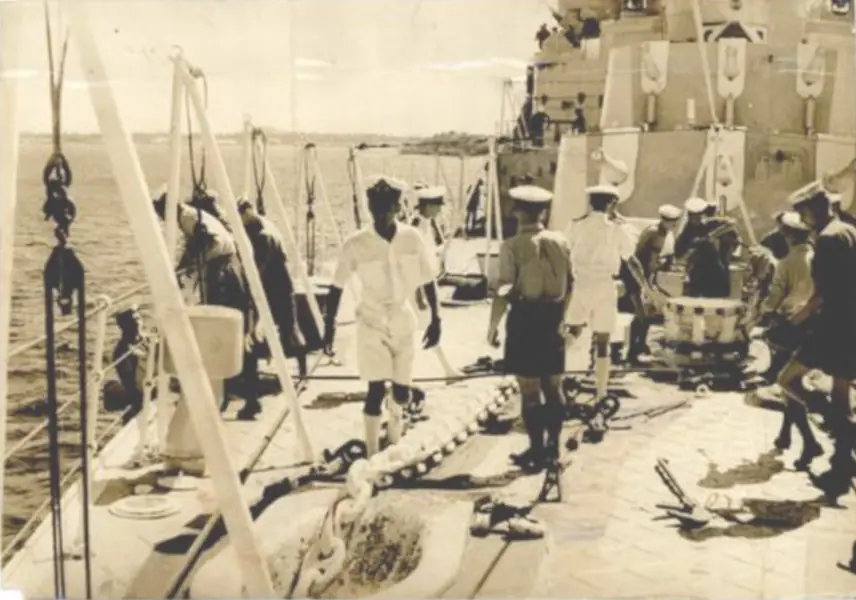 Mid-shipman Desta-Lij Alexander Desta, grand-son of Haile Selassie, August 15, 1955