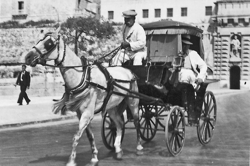 A gharry in Malta in the 1940s