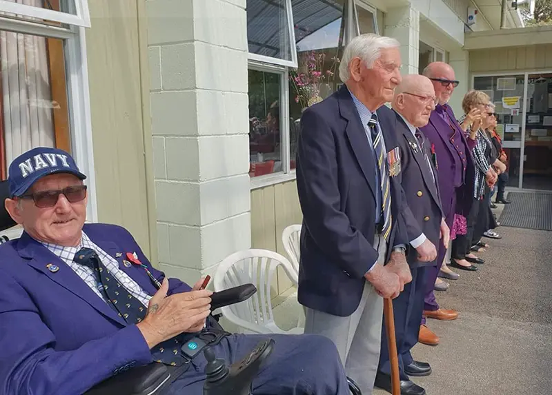 Ray Goddard (standing) in 2019