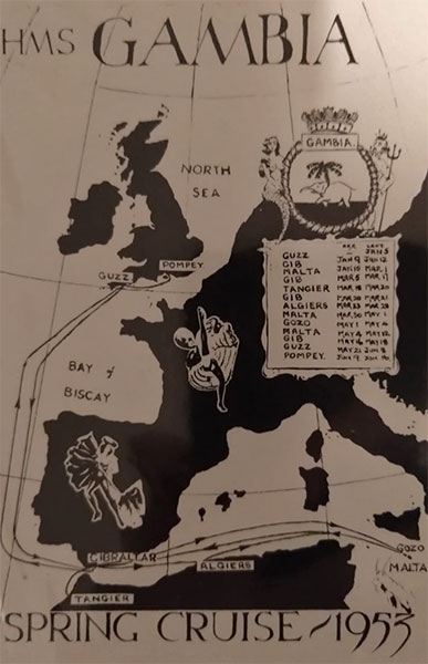 HMS Gambia's Spring 1953 Cruise