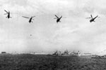 Helicopters hovering over The Fleet. Image from Ray Holden