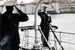 New C in C takes over. This might refer to Vice-Admiral Sir Geoffrey Oliver who was C in C of the East Indies Fleet from 1950 to 1952 or Admiral Sir John Edelsten who was C in C Mediterranean Fleet in the same period