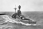 HMS Revenge during WWII. This ship was used as part of HMS Shrapnel training establishment. Photo: Imperial War Museums CH823