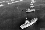 A part of the great assembly of warships taking form at Spithead on June 9, 1953, in preparation for the Coronation Naval Review. Image from Imperial War Museums A32574