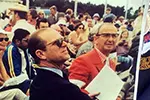Bill Sterritt and Prince Philip in 1974. This is the photo that Bill showed the Duchess of Cambridge in 2014