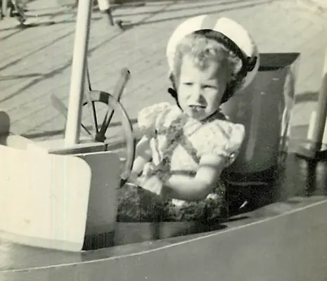 Princess Anne in her own little cruiser