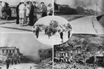HMS Gambia's relief efforts in Zante, August 1953. Image from the 1952/54 Commission Book