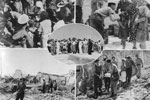 HMS Gambia's relief efforts in Zante, August 1953. Image from the 1952/54 Commission Book